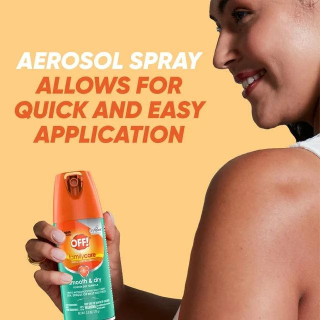 OFF Family Care Insect Repellent Smooth & Dry Powder Dry Formula (2.5 oz / 71g)