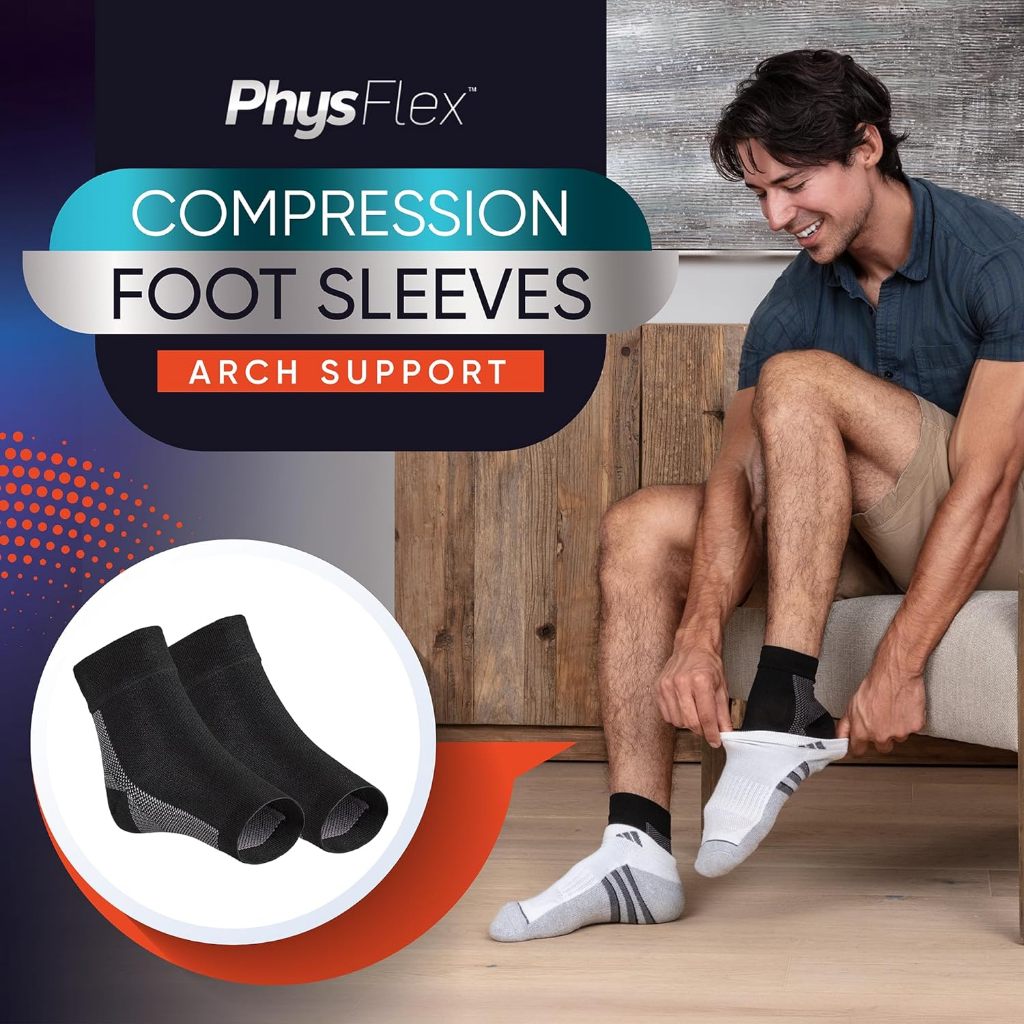 PhysFlex Compression Foot Sleeve Arch Support