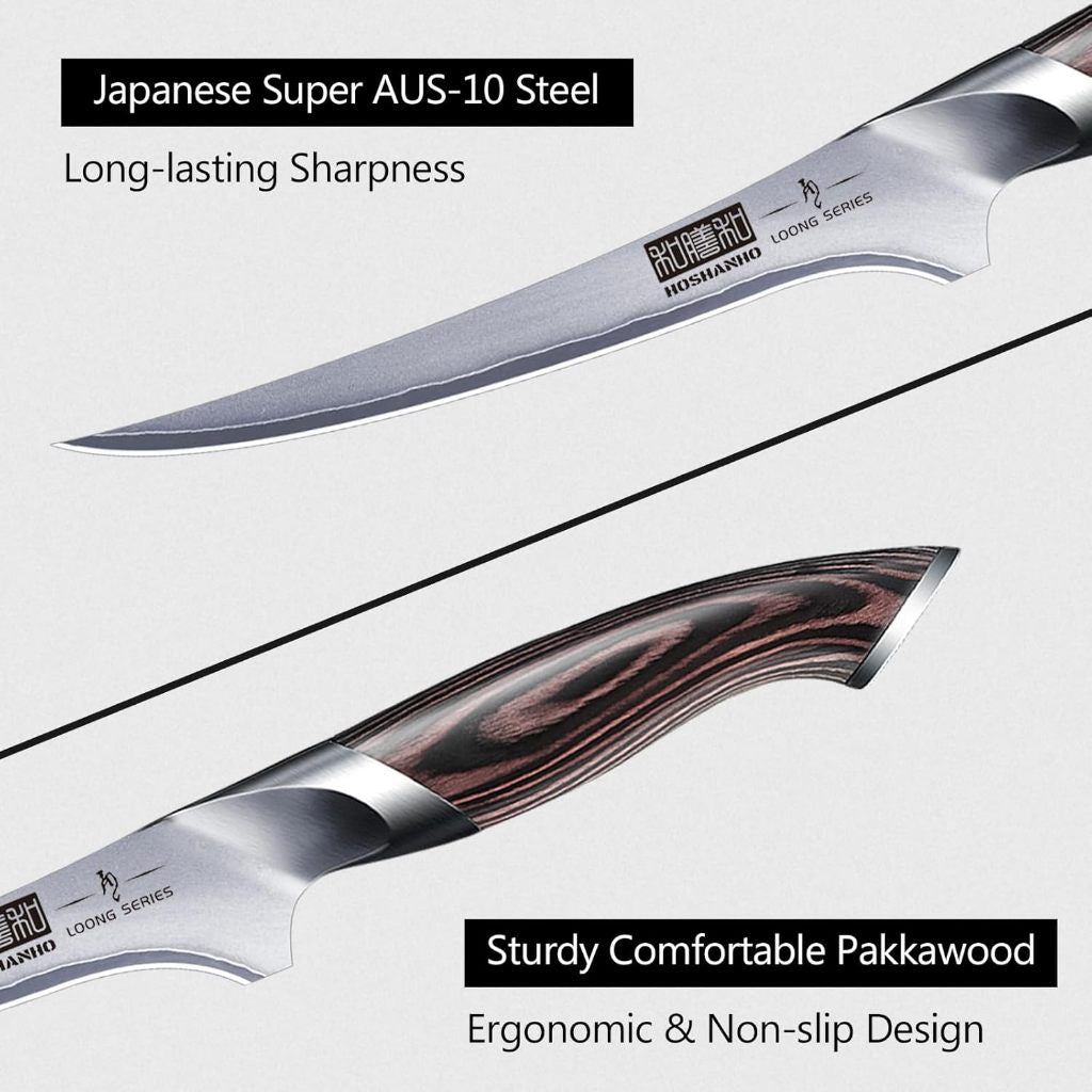 Hoshanho Fillet Blade For Fish and Meat 7 Inch