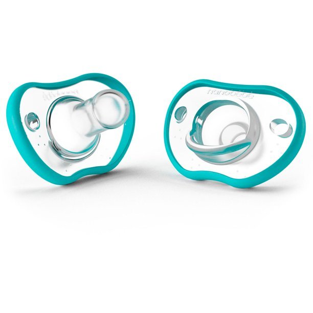 Nanobebe Baby Pacifiers 0-3 Month Orthodontic, 100% Silicone BPA Free 0.07 kg 1 Count