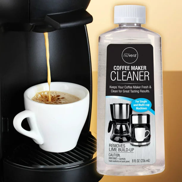 Nuvera Coffee Maker Cleaner for Single and Multi-Cup Machines Removes Lime Build Up 8 fl. oz /236 ml