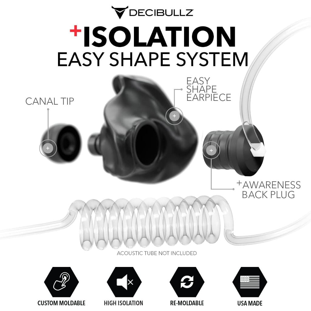 Decibullz Custom Molded Surveillance Earpieces, Isolation