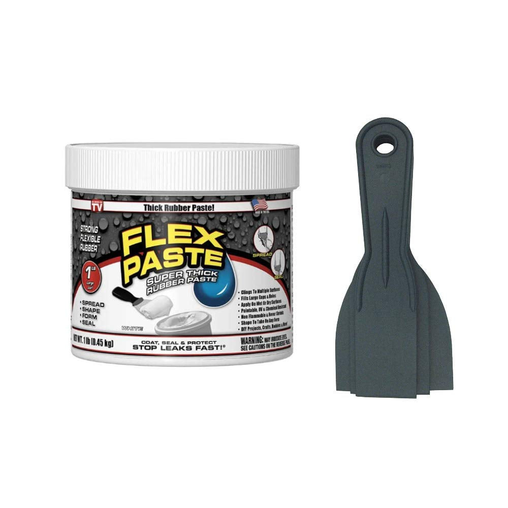 Flex Paste Super Thick Rubber Paste Strong Flexible 1lb With 3 Allway Putty Tools (454g/0.45kg)