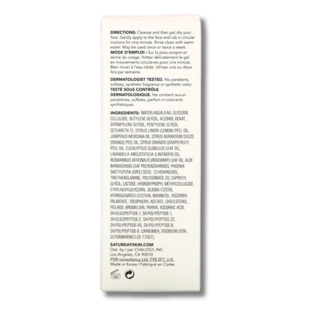 Saturday Skin Rub-A-Dub refining Peel Gel 75 ml / 2.53 Fl Oz