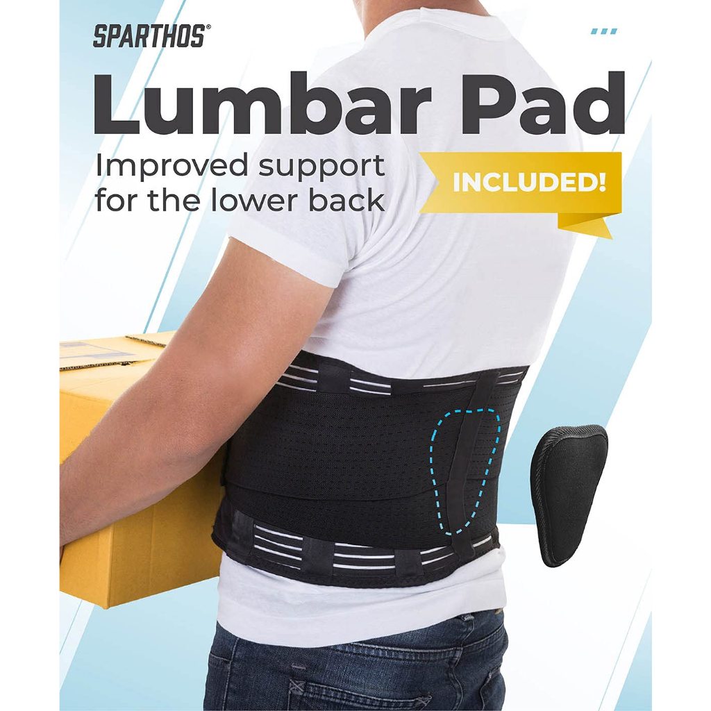 Sparthos Back Brace for Lower Back Pain For Men & Women (Large)