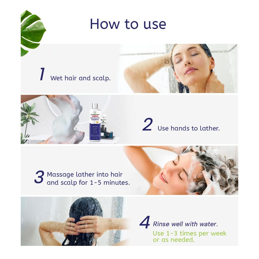 Pharmbanner Extra Strength Folliculitis Shampoo Healthy Scalpy 8.4 oz / 250 mL