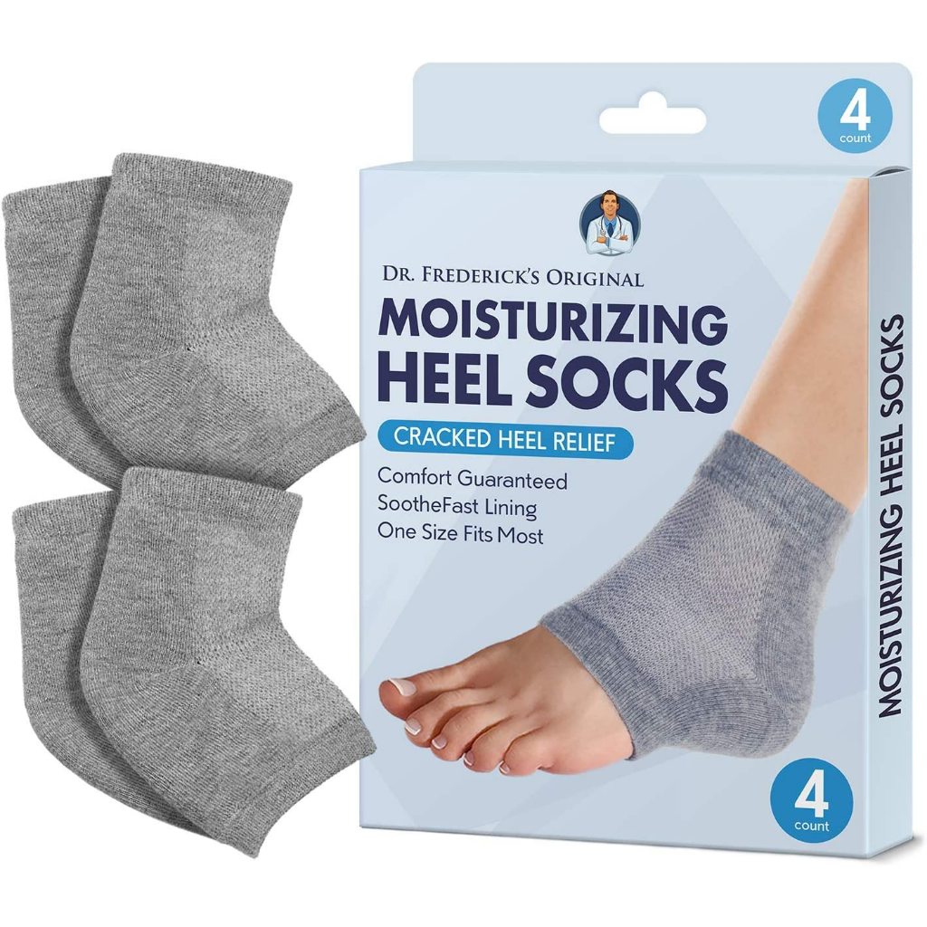 Dr. Frederick's Original Moisturizing Heel Socks Cracked Heel Relief 4 Count