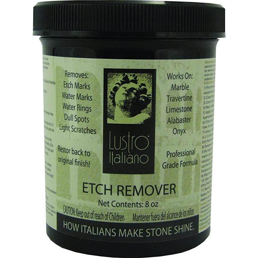 Lustro Italiano Etch Remover for Stone Shine (Not for Granite use) 8 Oz.