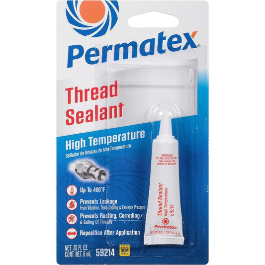 Permatex Thread Sealant Hight Temperature (59214) .20 fl oz / 6 ml