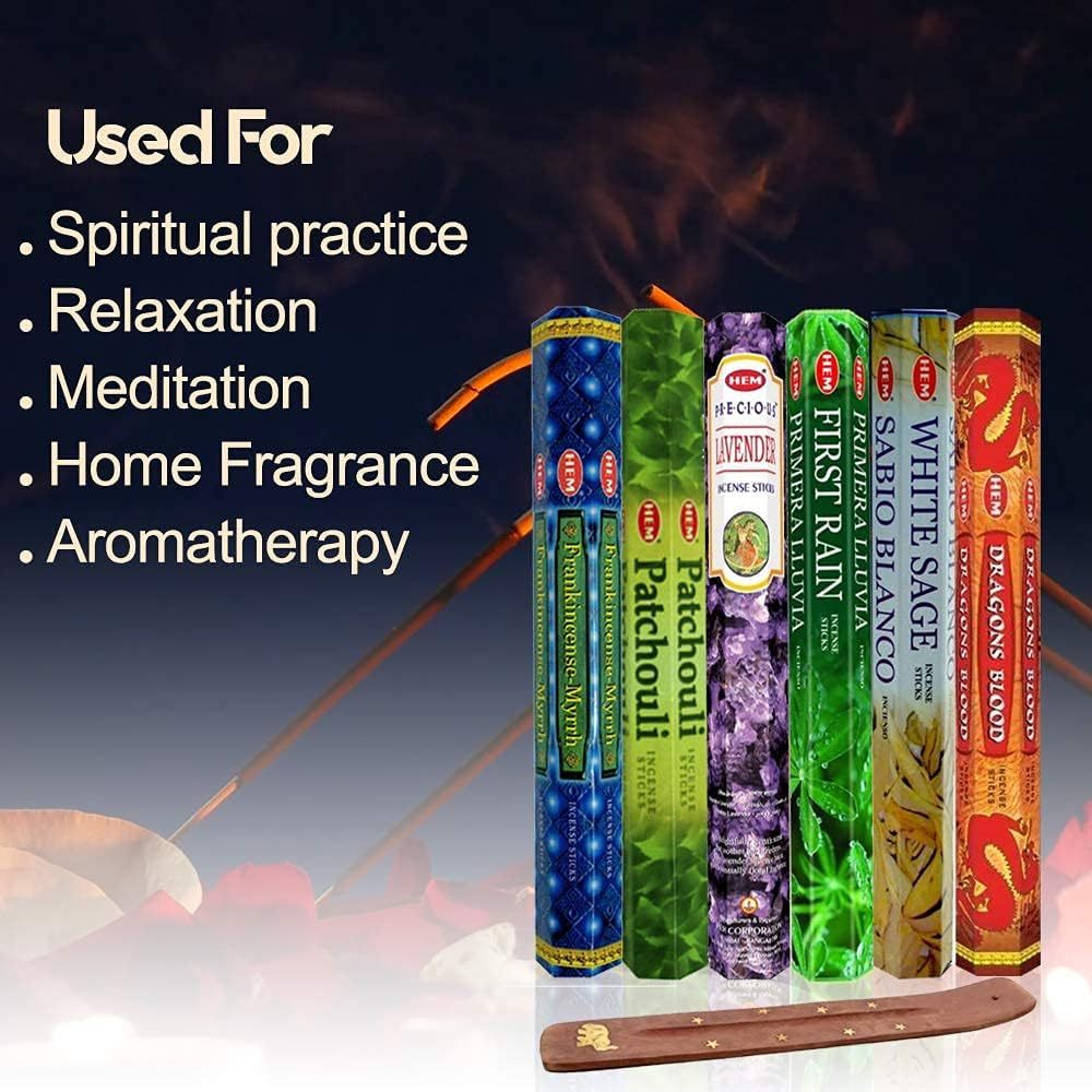 Six Most Popular Hem Incense Scents of All Time with Free Burner - 120 Sticks