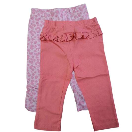 Bundle Baby Place Leggings For Girls 2pcs, Size : 3-6 Months Old