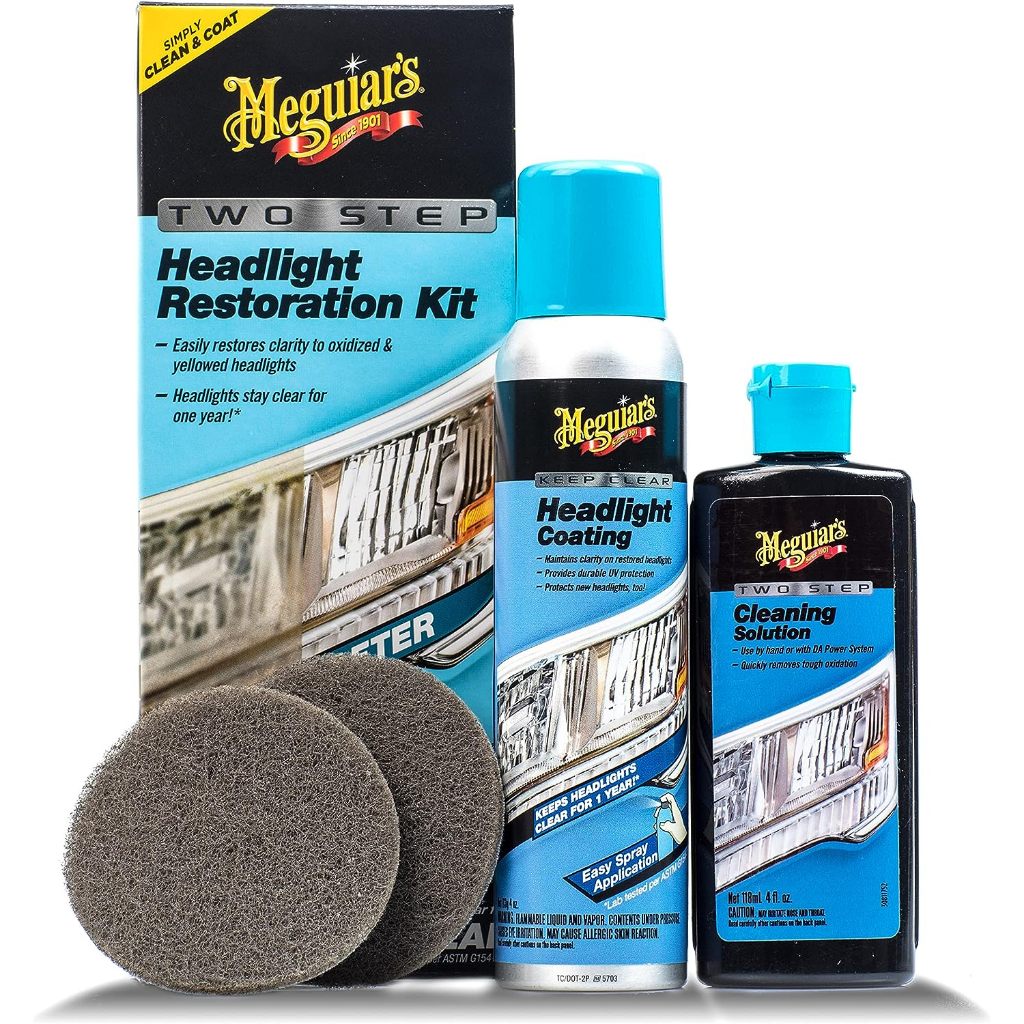 Meguiar's Two Step Headlight Restoration Kit (No Drill Required)