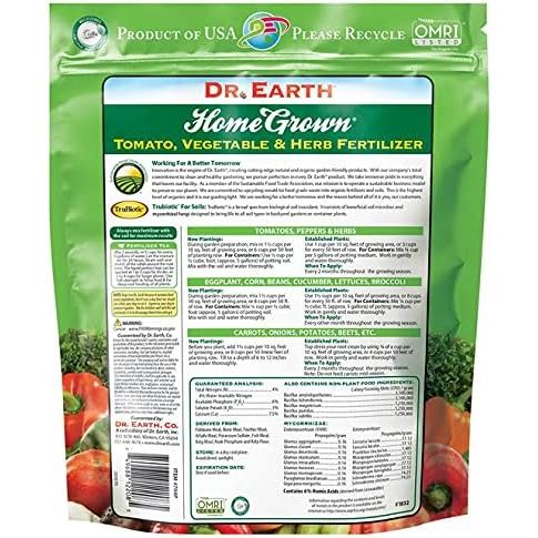 Dr. Earth Organic Home Grown, Tomato, Vegetable & Herb 4LBS(1.814kg)
