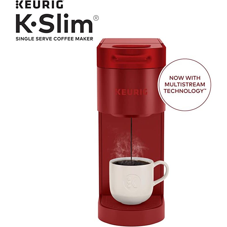 Keurig K-Slim Coffee Maker, Single Serve K-Cup Pod Coffee Brewer, Scarlet Red 2.96 kg