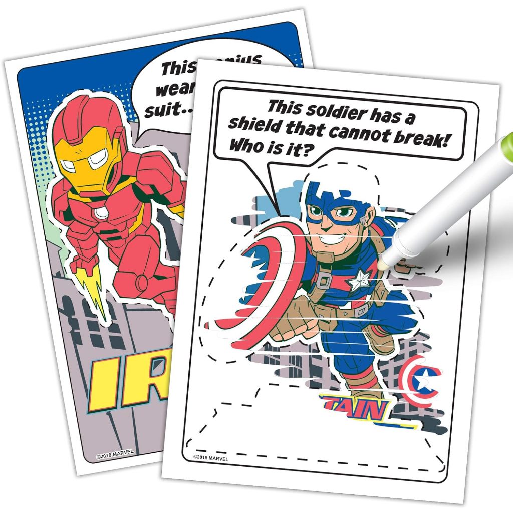 Bendon Super Hero Adventures Imagine Ink Mess-Free Marker Magic Ink Pictures - 1 Marker & 16 Pages