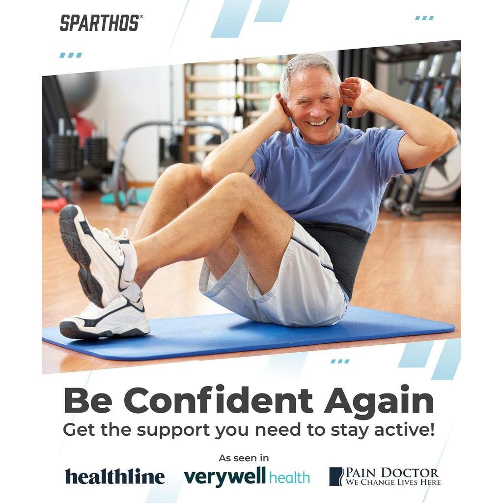 Sparthos Back Brace for Lower Back Pain For Men & Women (Large)