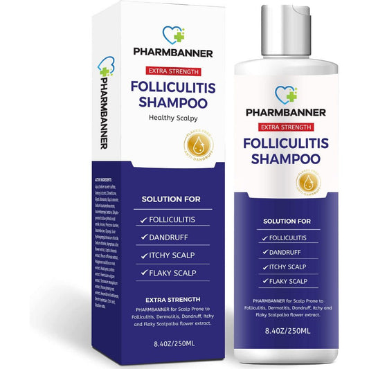 Pharmbanner Extra Strength Folliculitis Shampoo Healthy Scalpy 8.4 oz / 250 mL