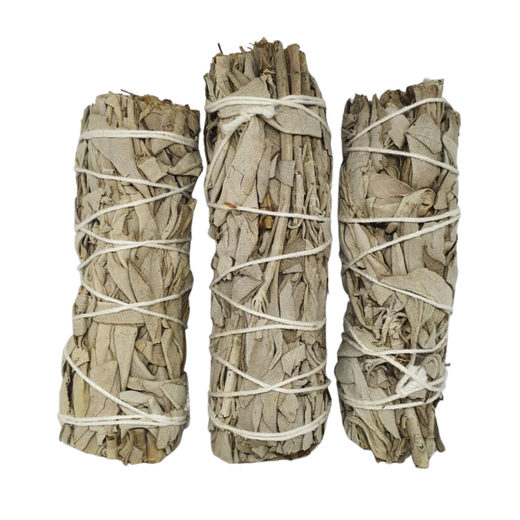 Premium White Sage Smudge Sticks, Sage Bundle, Spiritual Cleansing, Dried Herbs for Meditation 3 pcs