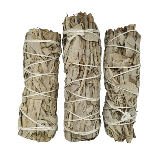 Premium White Sage Smudge Sticks, Sage Bundle, Spiritual Cleansing, Dried Herbs for Meditation 3 pcs