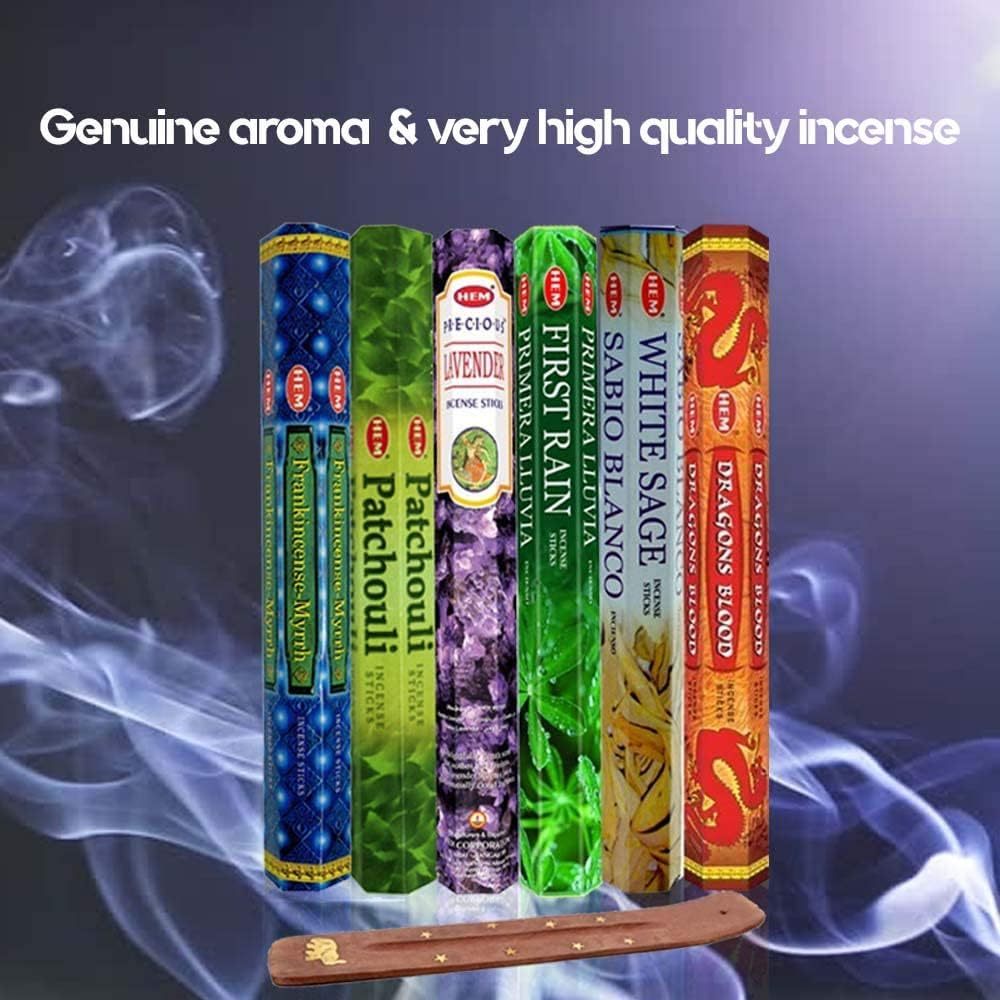 Six Most Popular Hem Incense Scents of All Time with Free Burner - 120 Sticks