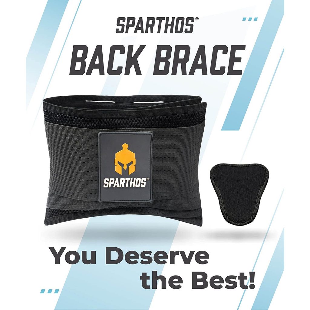 Sparthos Back Brace for Lower Back Pain For Men & Women (Large)