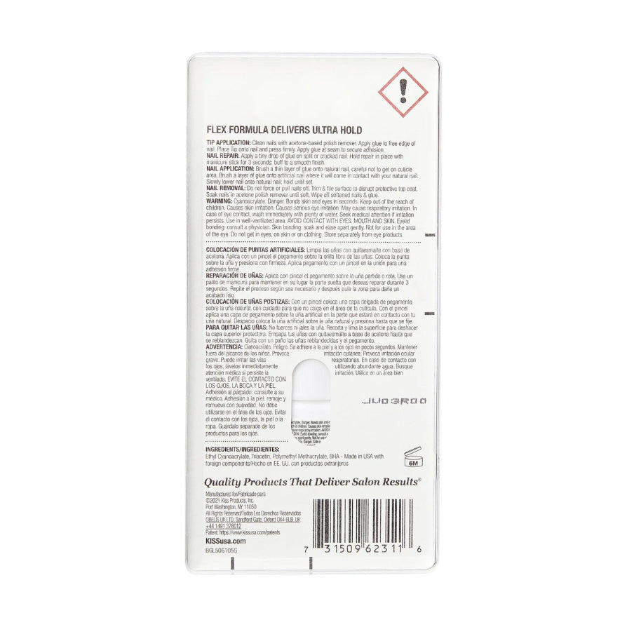 Kiss Bring Home the Salon Home PowerFlex Brush - On Nail Glue 0.17 Oz