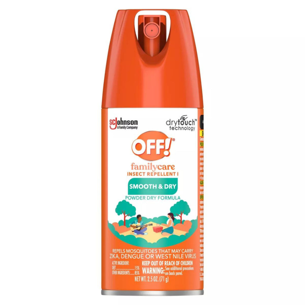 OFF Family Care Insect Repellent Smooth & Dry Powder Dry Formula (2.5 oz / 71g)
