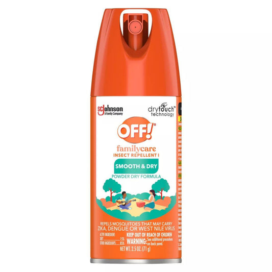 OFF Family Care Insect Repellent Smooth & Dry Powder Dry Formula (2.5 oz / 71g)