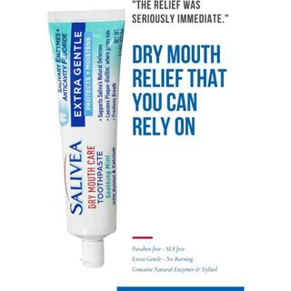 Salivea Dry Mouth Care Extra Gentle Toothpaste Soothing Mint, 4.3 oz / 121.9g