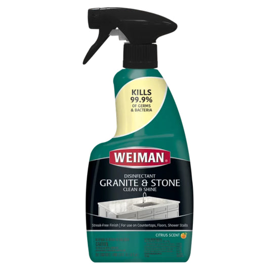 Weiman Disinfectant Granite And Stone Clean And Shine Citrus Scent, 12 fl oz / 355 ml