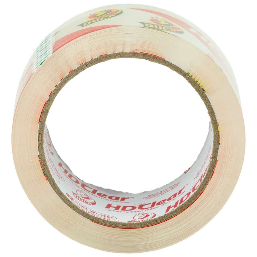 Duck HD Clear Packaging Tape Heavy Duty 6 Rolls: 48mm x 50m