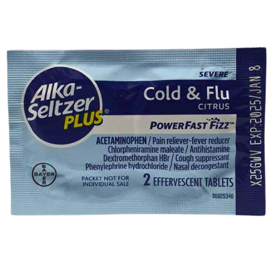 Alka- Seltzer Plus Cold & Flu Citrus PowerFast Fizz 2 Effervescent Tablets
