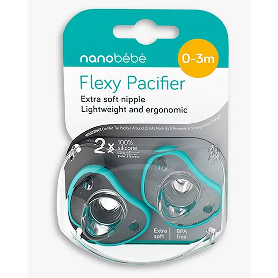 Nanobebe Baby Pacifiers 0-3 Month Orthodontic, 100% Silicone BPA Free 0.07 kg 1 Count