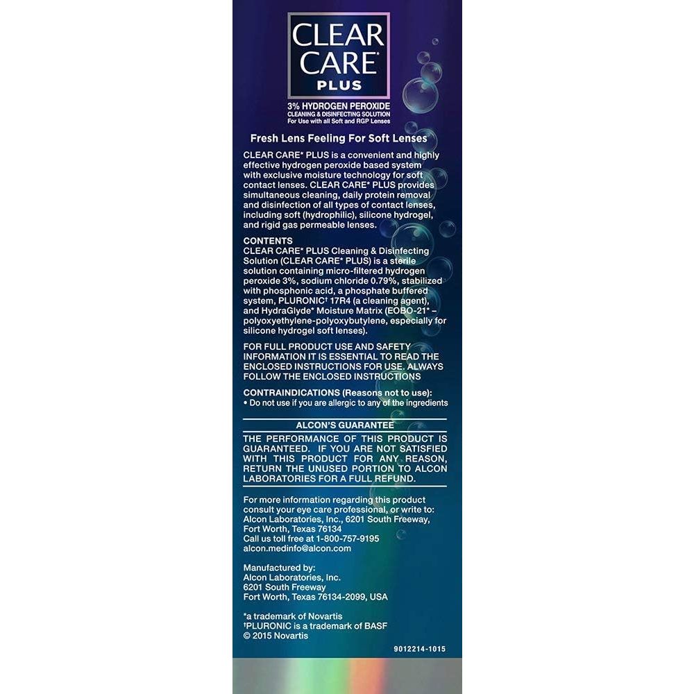 Clear Care Plus with HydraGlyde Cleaning and Disinfecting Solution - 12 fl oz / 355ml