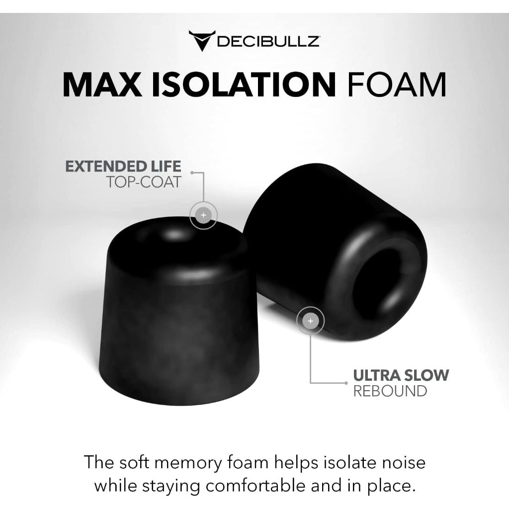 Decibullz Custom Molded Earplug, Earphone, and Earbud Replacement Tips - 5 Packs