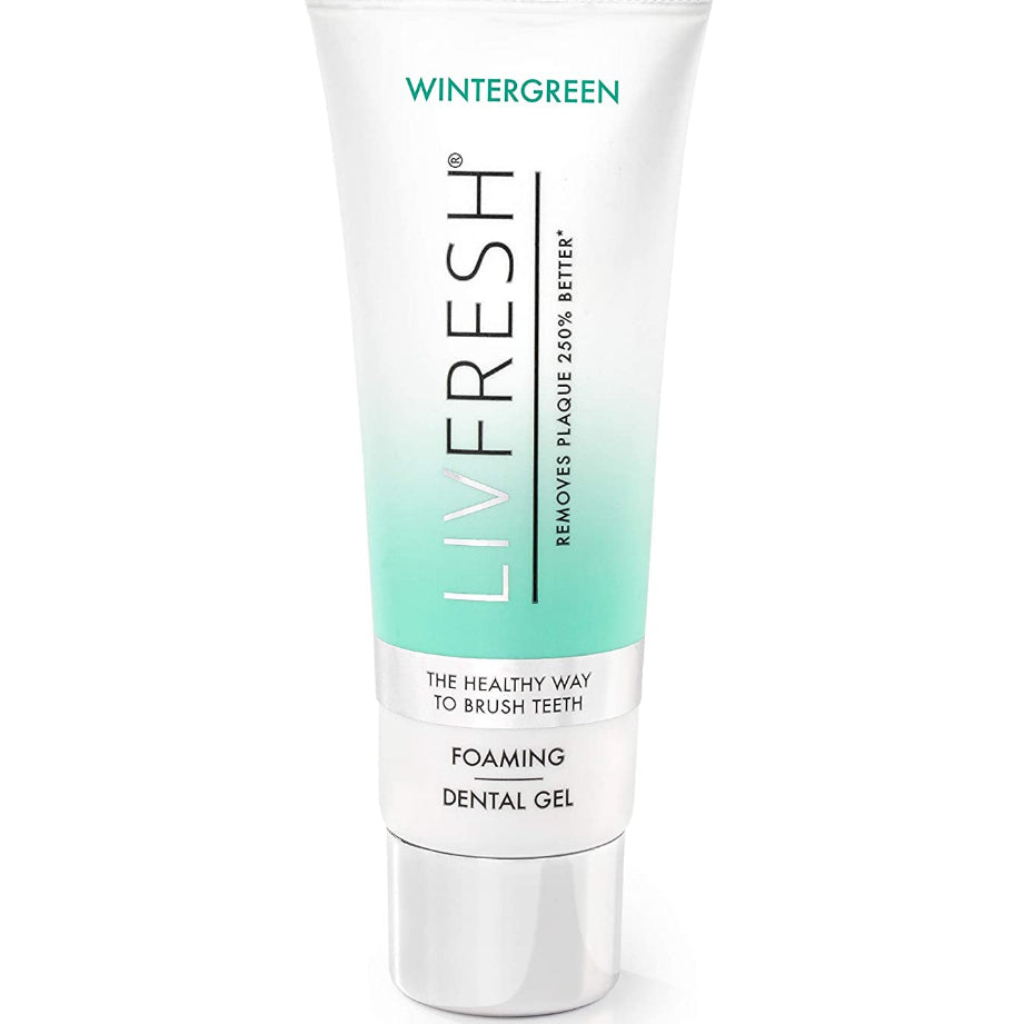 LIVFRESH Gel Toothpaste Wintergreen Dentist Recommended Whitening &FoamingDentalGel 1Tube 1.75oz/50g