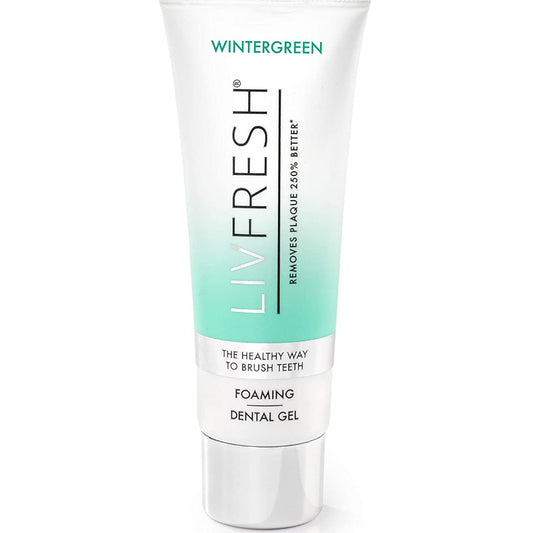 LIVFRESH Gel Toothpaste Wintergreen Dentist Recommended Whitening &FoamingDentalGel 1Tube 1.75oz/50g