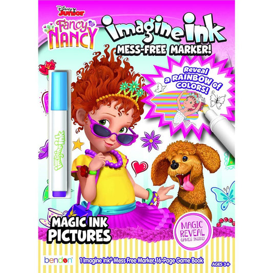 Bendon Fancy Nancy Imagine Ink Mess-Free Marker Magic Ink Pictures - 1 Marker & 16 Pages