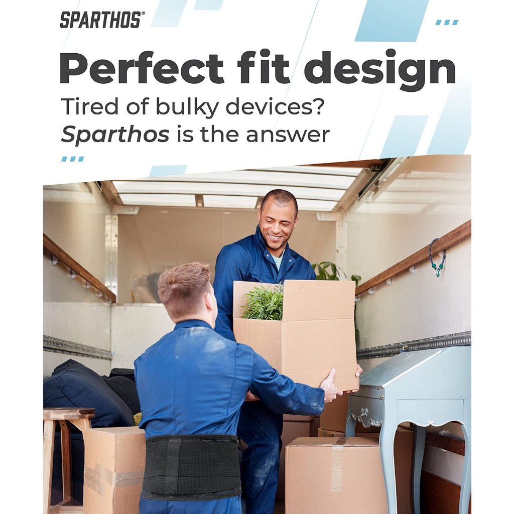 Sparthos Back Brace for Lower Back Pain For Men & Women (Large)