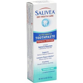 Salivea Dry Mouth Care Extra Gentle Toothpaste Soothing Mint, 4.3 oz / 121.9g