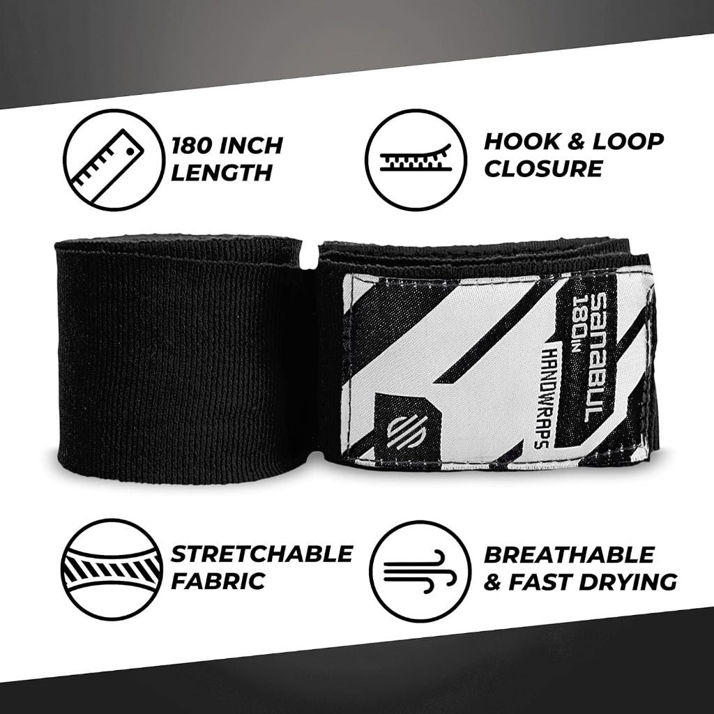 Sanabul Elastic Handwraps 180 Inch Black
