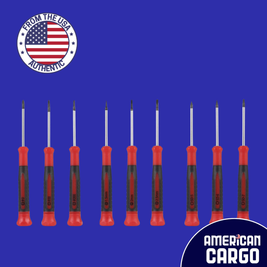 EFFICERE Swivel End Cap Screwdriver 9 Pieces Set