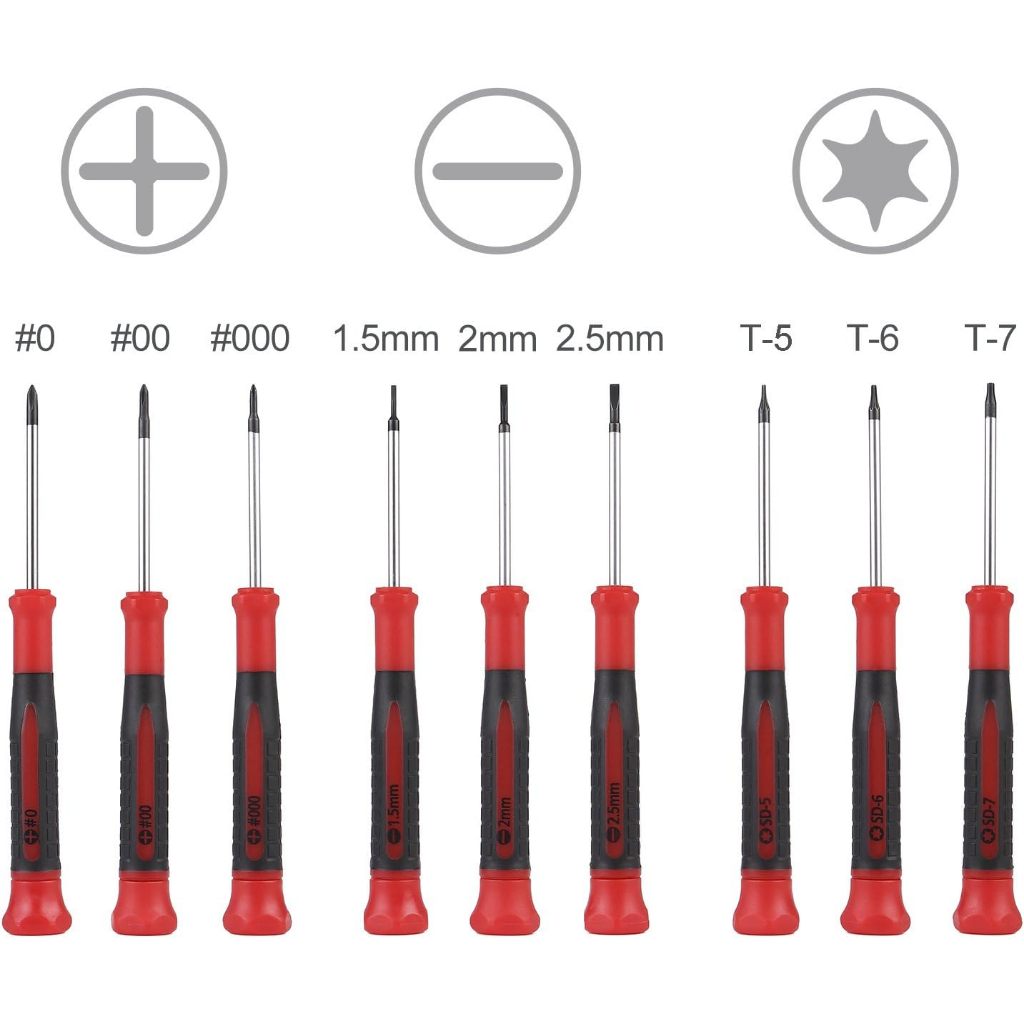 EFFICERE Swivel End Cap Screwdriver 9 Pieces Set