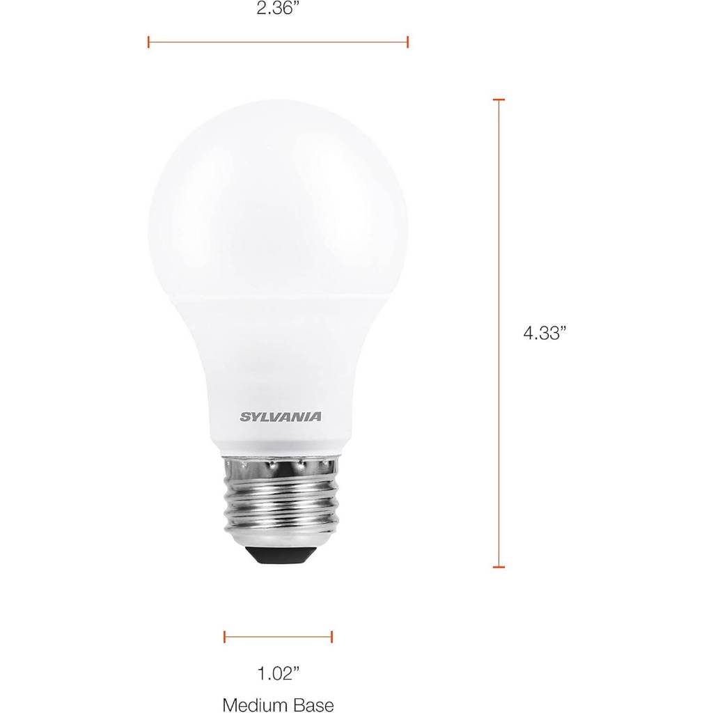 Sylvania 60W Eco LED Light Bulb, Non-Dimmable, Soft White - 8 Count (Pack of 1)