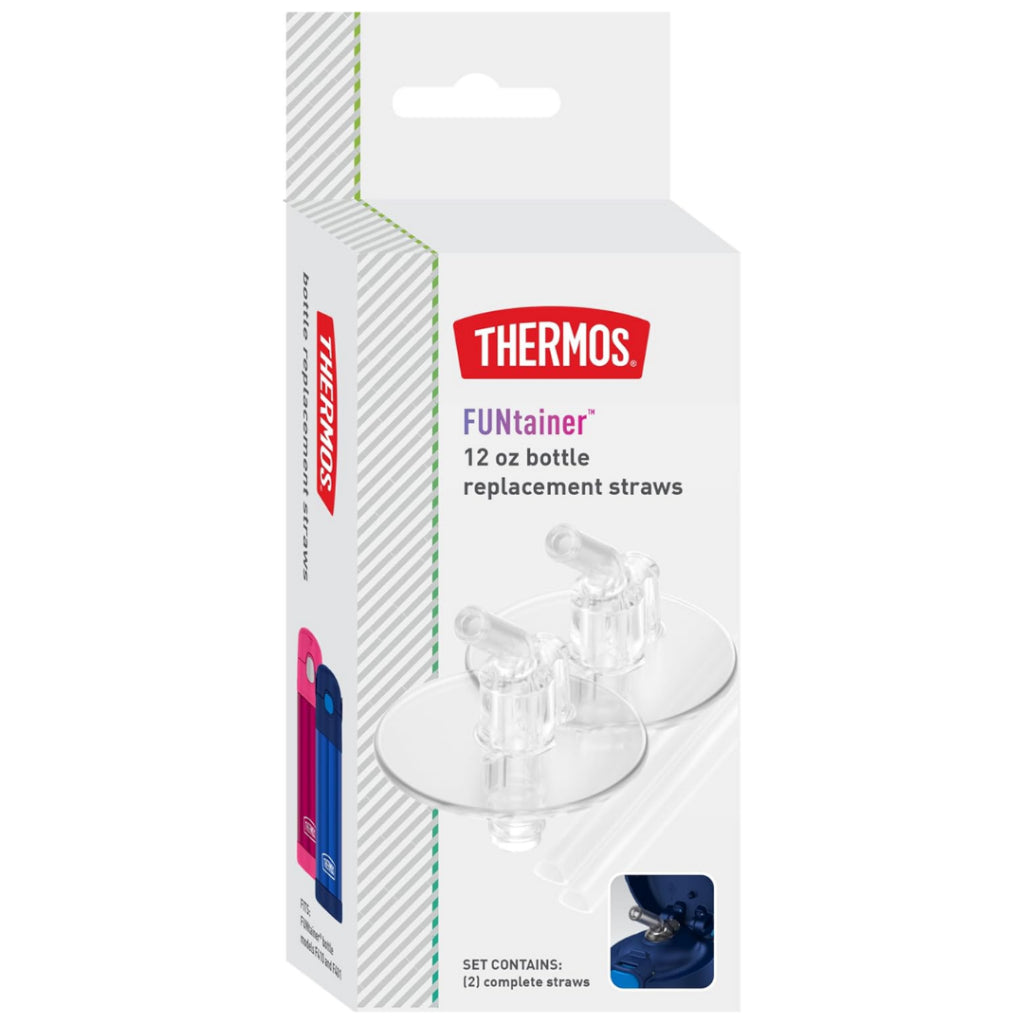 Thermos Funtainer 12 oz Bottle with 2 Replacement Straws