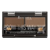 Rimmel London Brow This Way Brow Sculpting Kit (003 - Dark Brown)