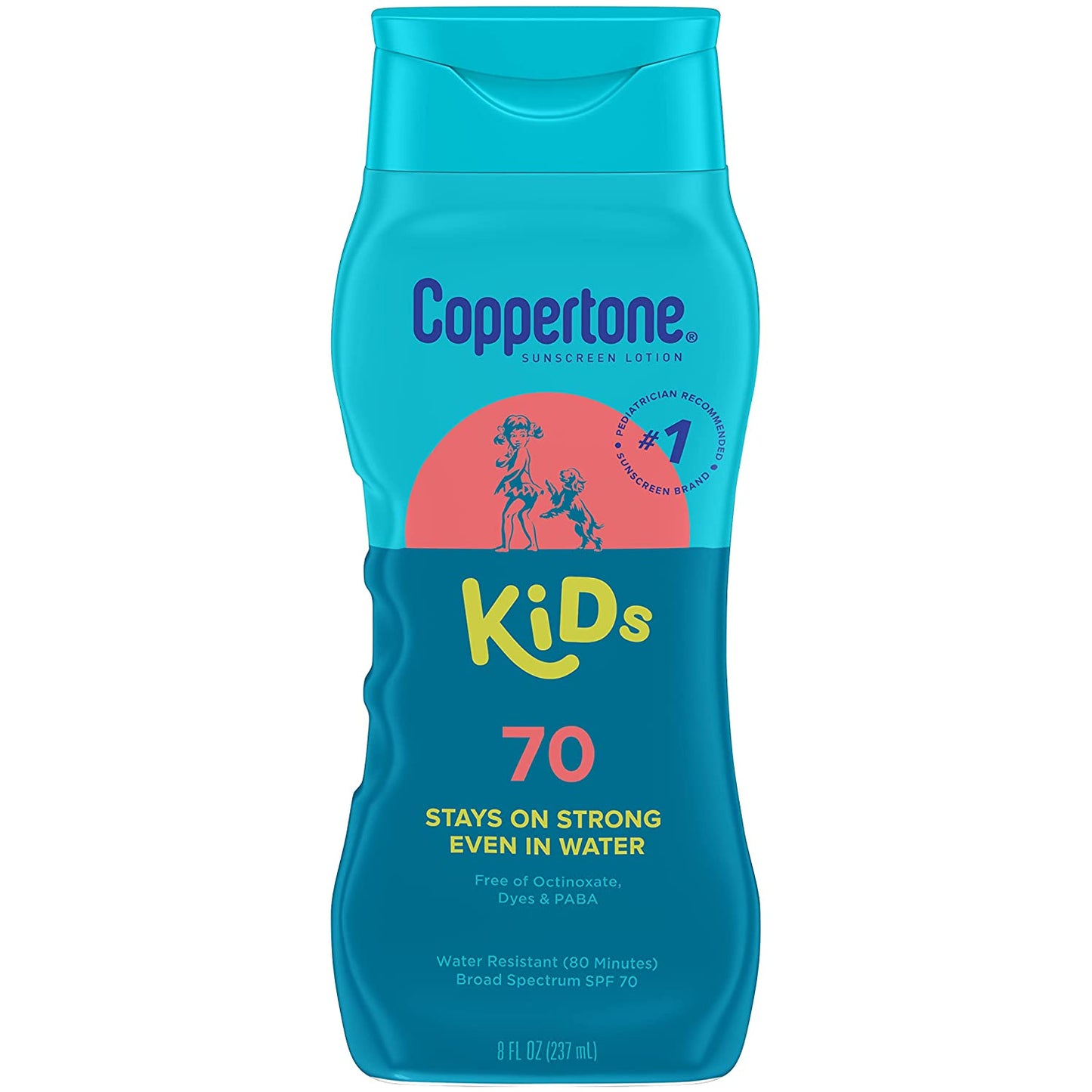 Coppertone Sunscreen Lotion Stays On Strong Even In Water Kids SPF 70 - 237ml