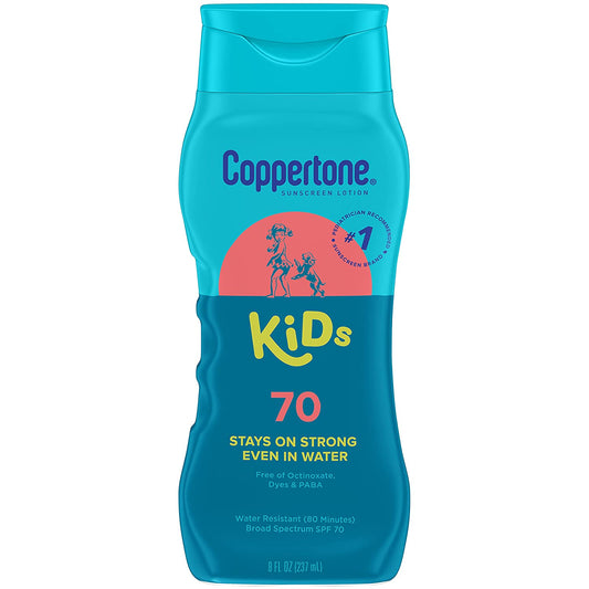 Coppertone Sunscreen Lotion Stays On Strong Even In Water Kids SPF 70 - 237ml