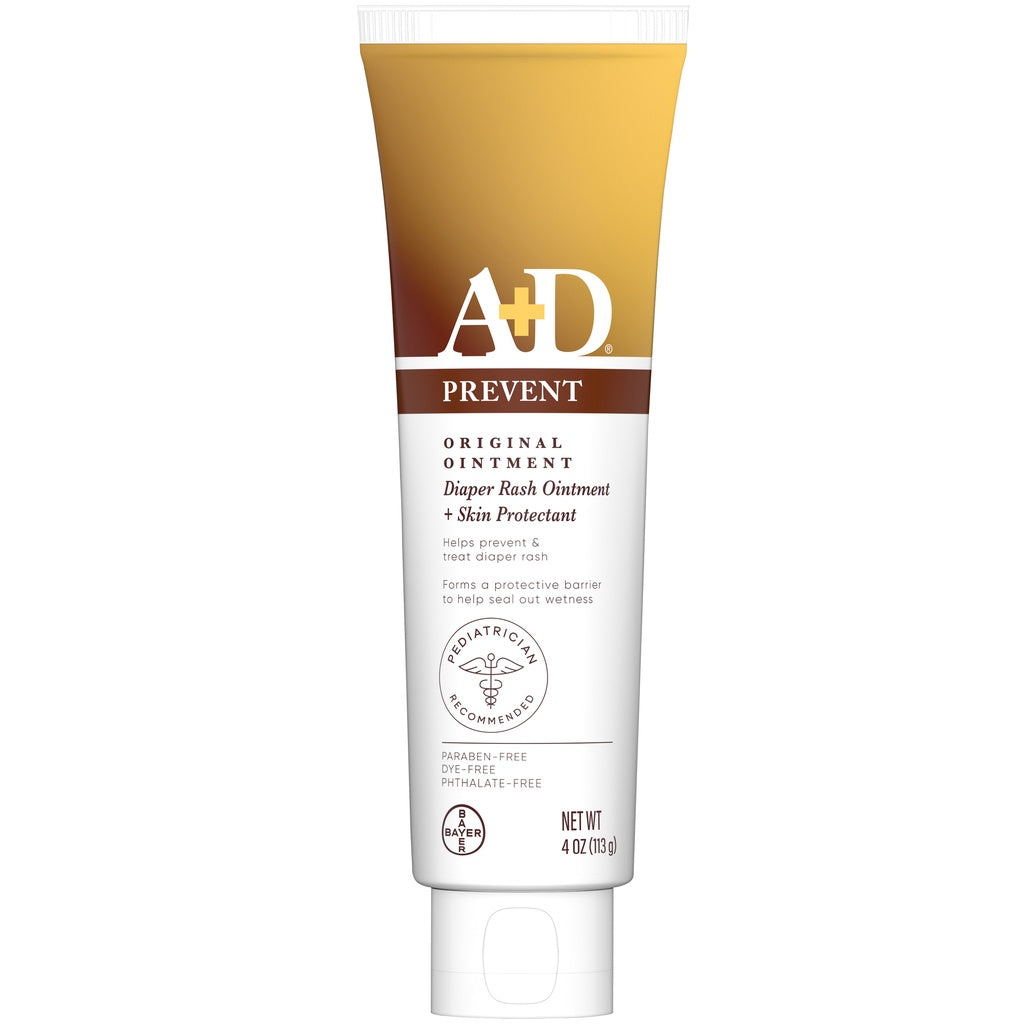 A+D Original Diaper Rash Ointment, Prevent, Skin Protectant, 4 oz NO BOX