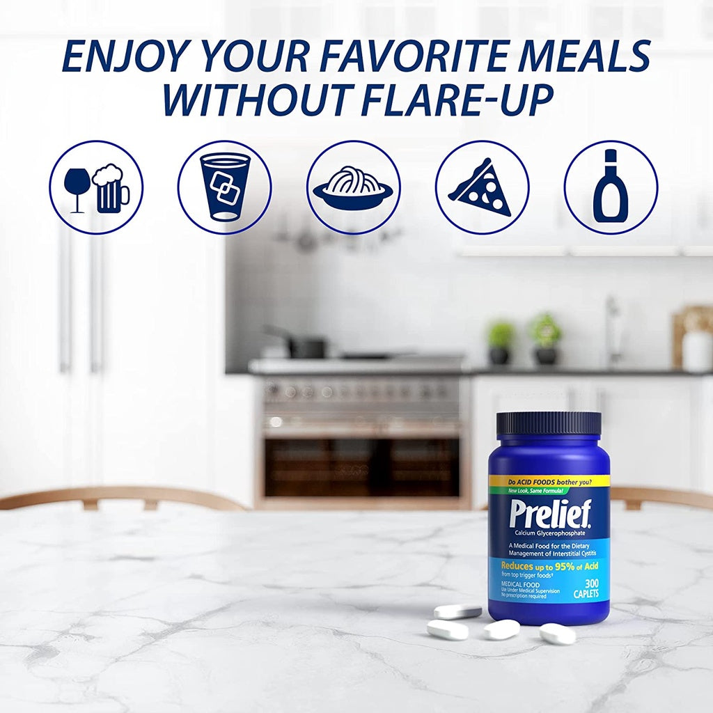 Prelief Calcium Glycerophosphate Reduces Up To 95% of Acid 300 Caplets